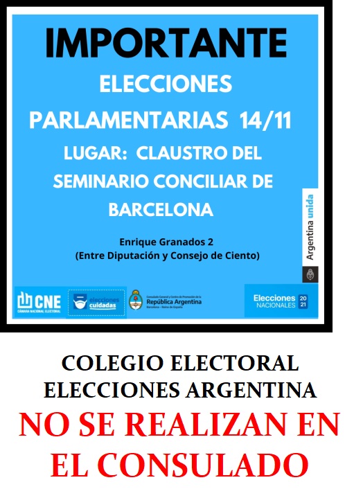 MUY IMPORTANTE ELECCIONES NO SE REALIZARN EN EL CONSULADO